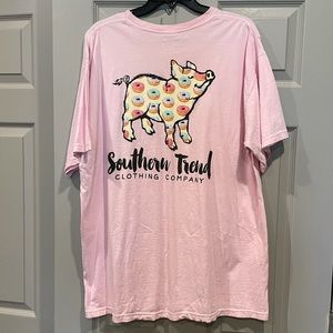 Southern Trend Donut Pig Comfort Colors Shirt